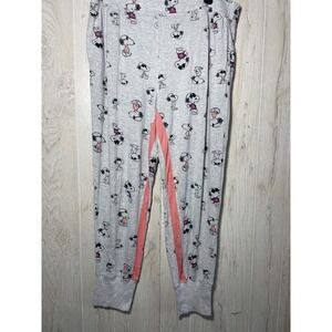 Peanuts Snoopy Joe Cool Jogger Lounge Pants Gray Coral Womens Size‎ 2X